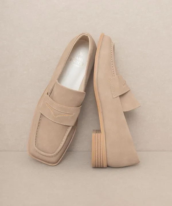 June Showers - Square Toe Penny Loafers - Shop now for trendy square toe penny loafers from June Showers. Versatile and stylish,