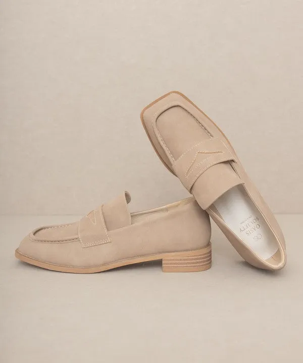 June Showers - Square Toe Penny Loafers - Shop now for trendy square toe penny loafers from June Showers. Versatile and stylish,