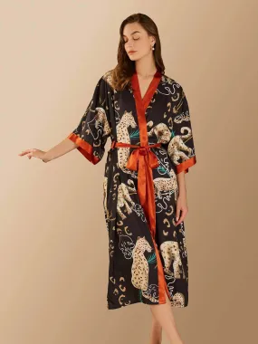 Jungle Animals Robe with Kimono Style