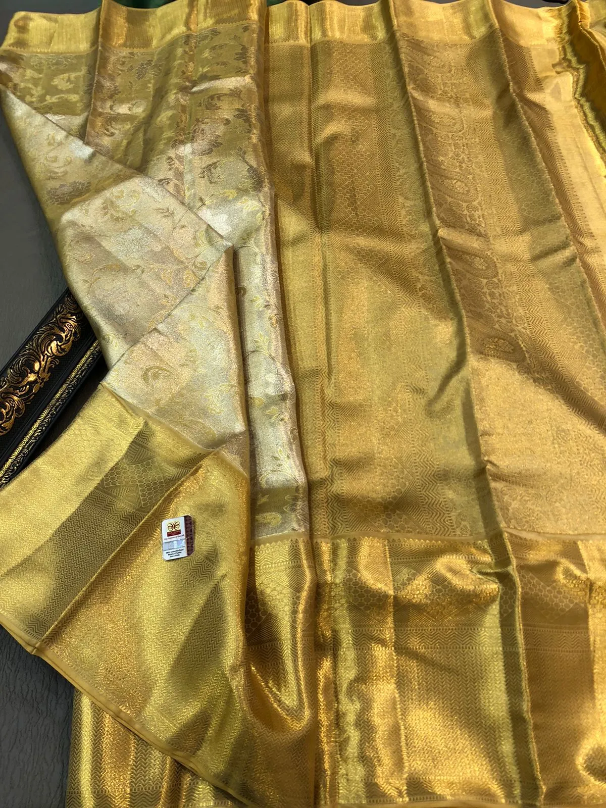 Kalyanamalika - Pure Golden Kanjeevaram Silk Sari for Women