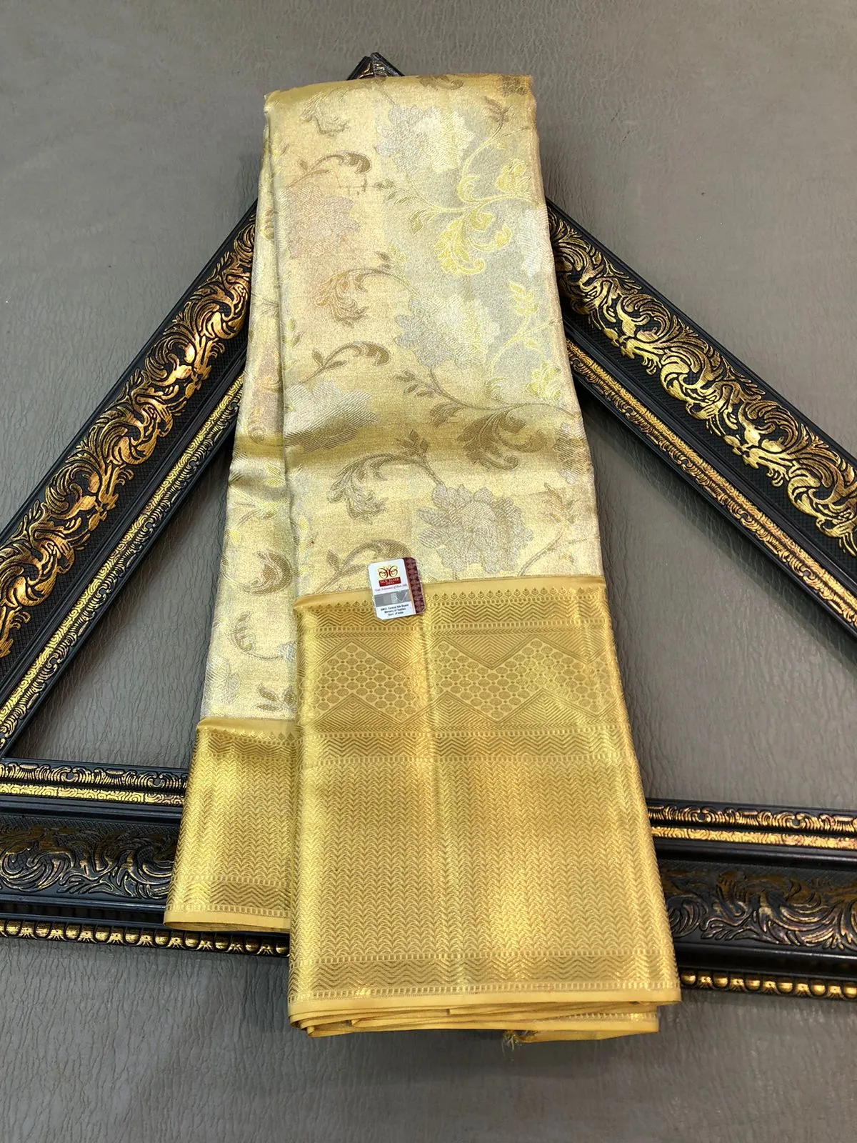 Kalyanamalika - Pure Golden Kanjeevaram Silk Sari for Women