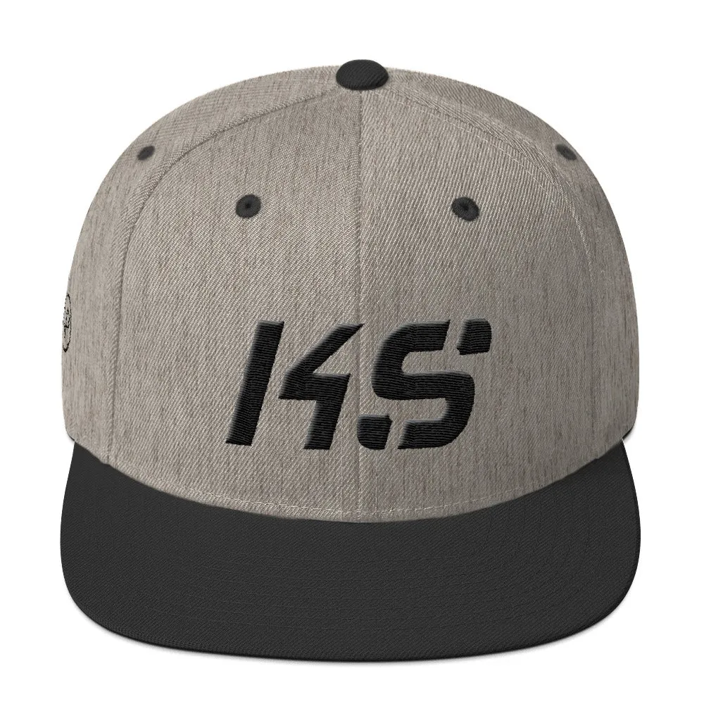 Kansas Flat Brim Hat with Black Embroidery - KS - Multiple Hat Color Options Available.