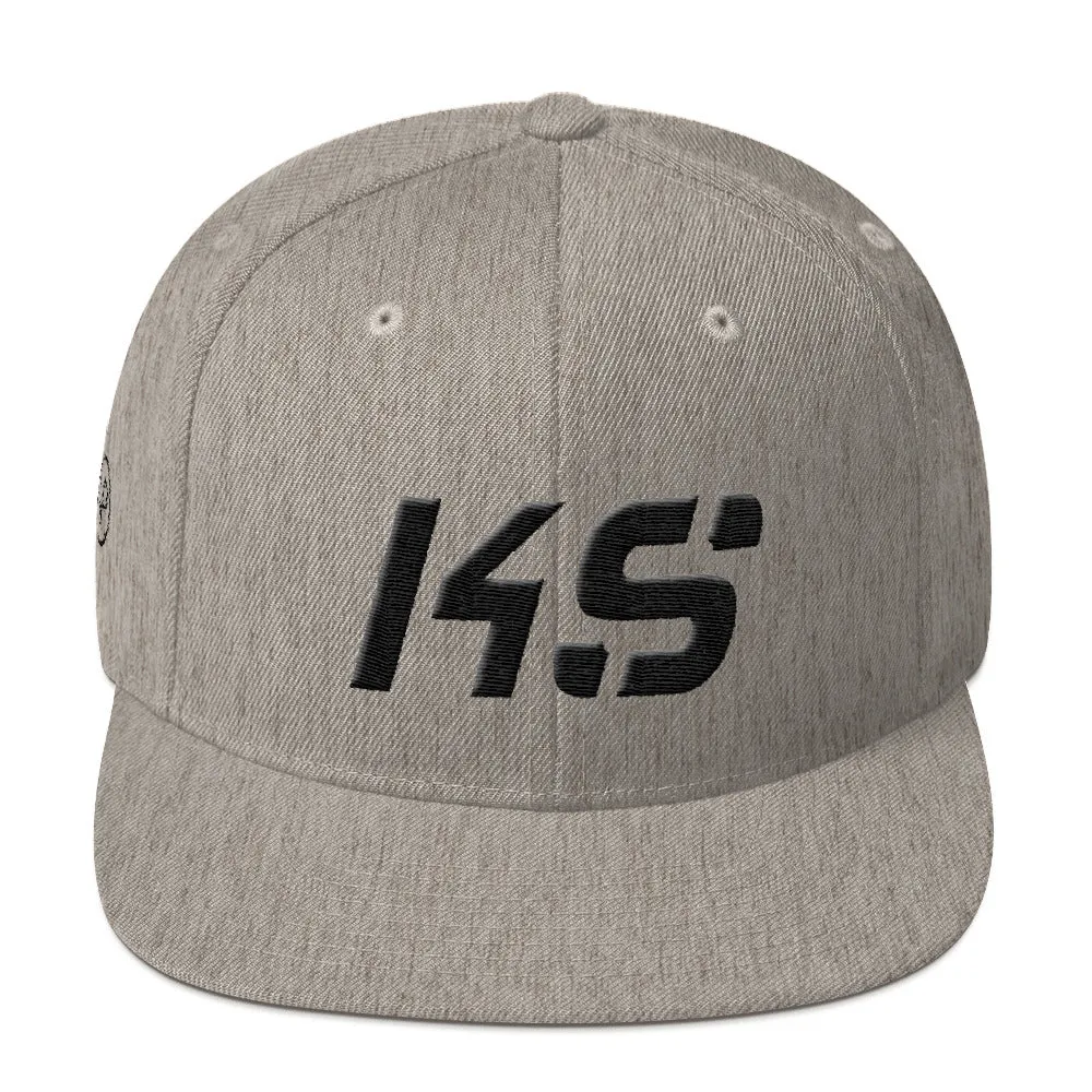 Kansas Flat Brim Hat with Black Embroidery - KS - Multiple Hat Color Options Available.