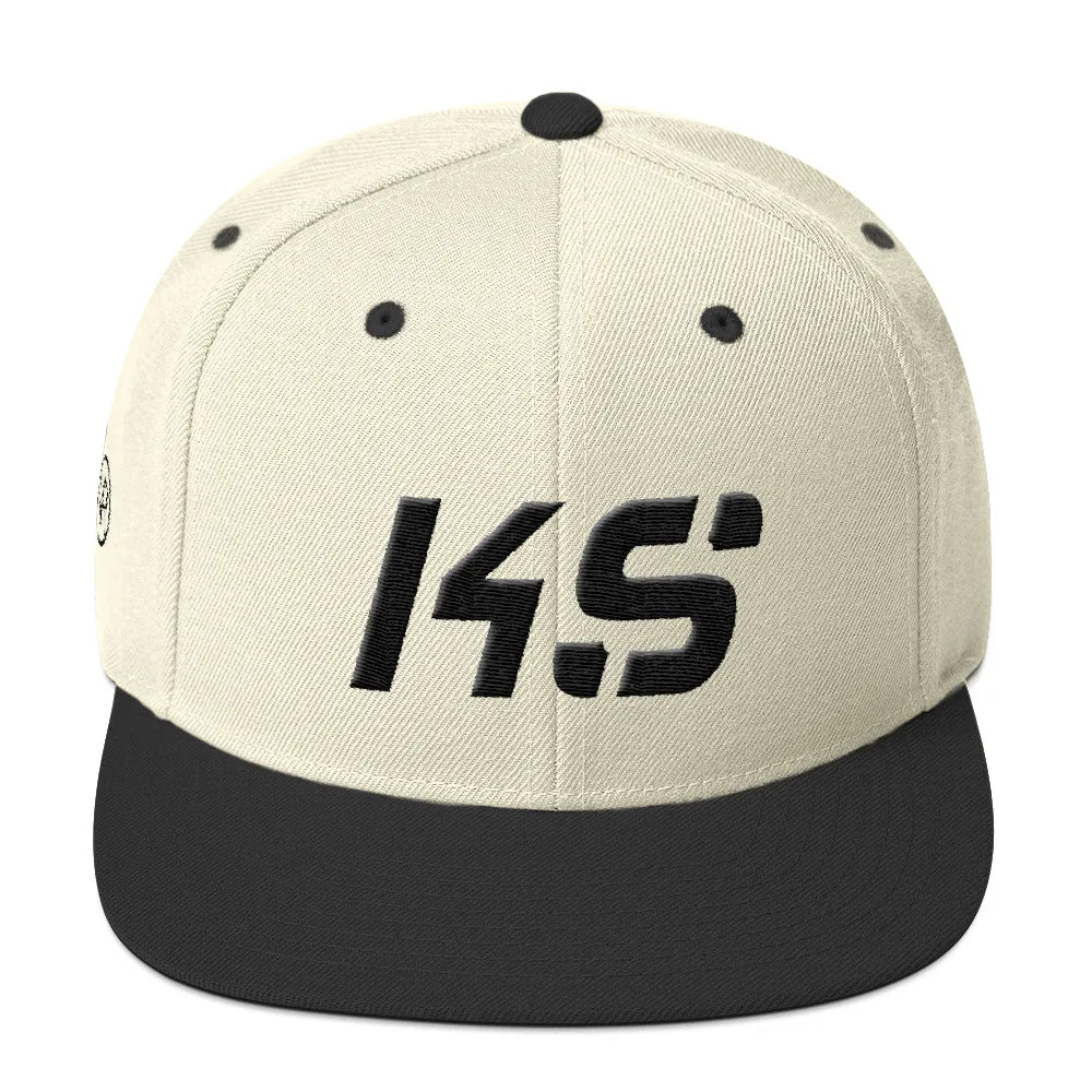 Kansas Flat Brim Hat with Black Embroidery - KS - Multiple Hat Color Options Available.