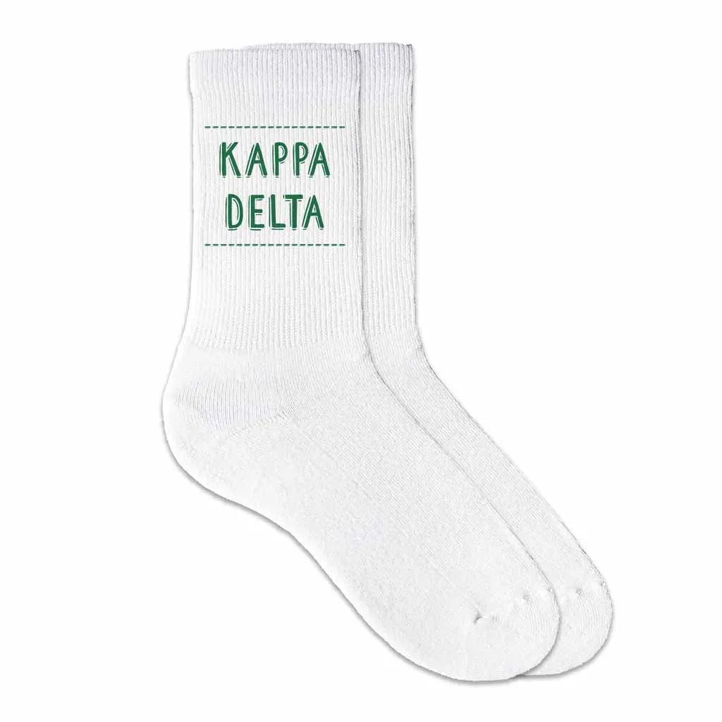 Kappa Delta Crew Socks - Sorority Colors - Official Merchandise - Buy Now