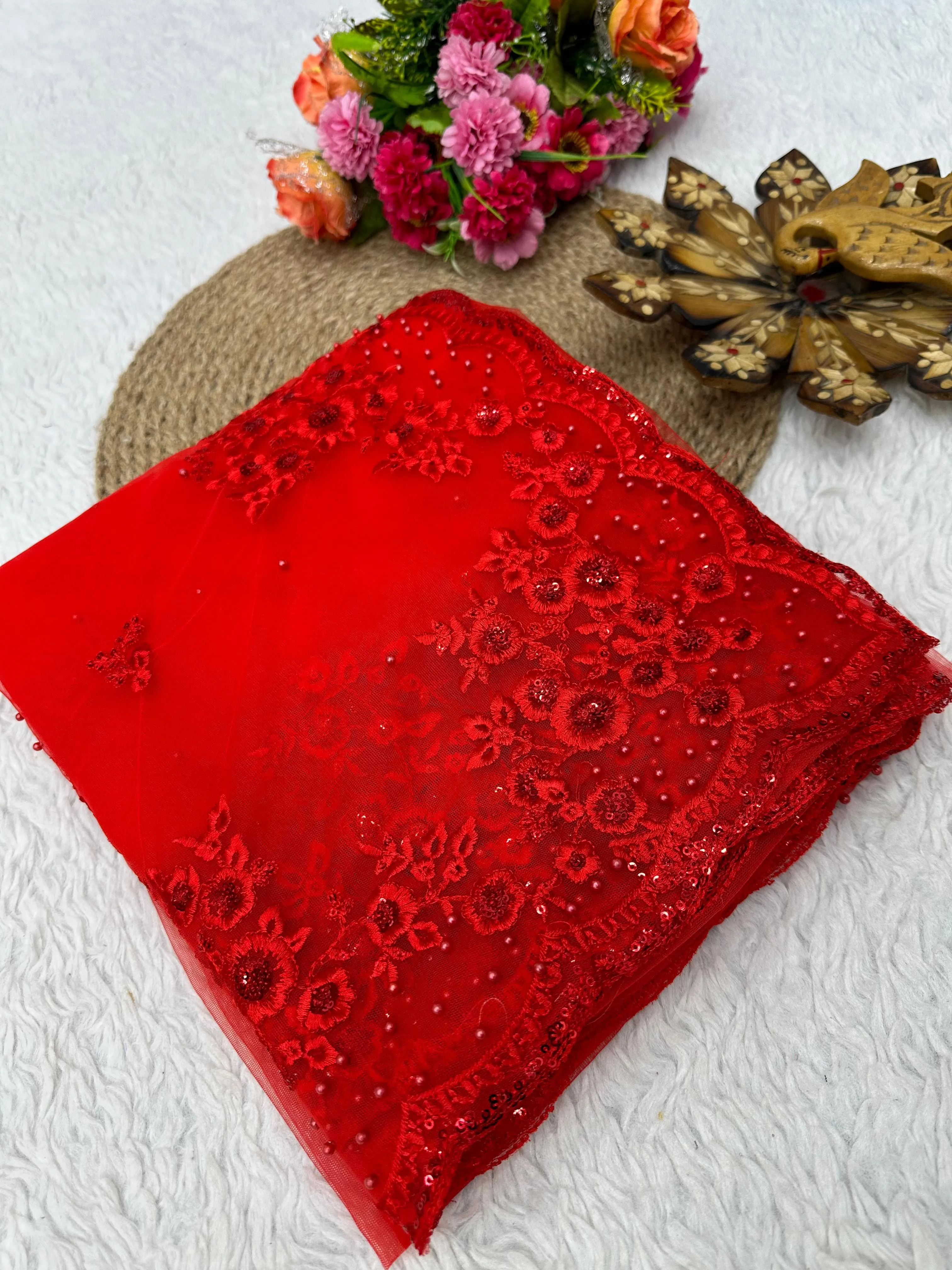 Karvachauth Saree - Red Color for Women - 967 Exclusive Arrival