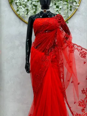 Karvachauth Saree - Red Color for Women - 967 Exclusive Arrival