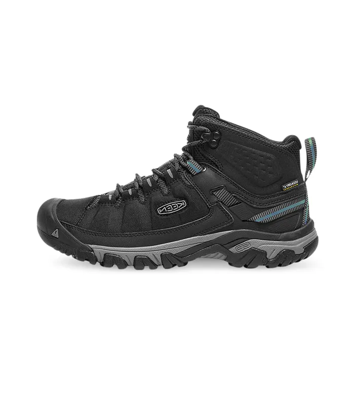 keen targhee exp mid black steel grey waterproof men's hiking boots