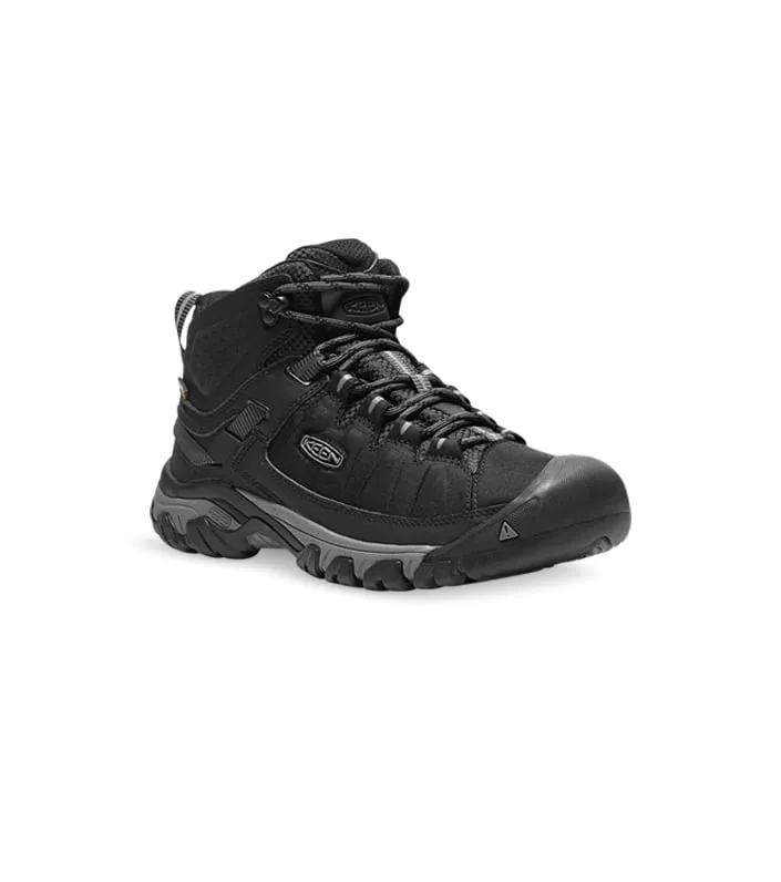 keen targhee exp mid black steel grey waterproof men's hiking boots