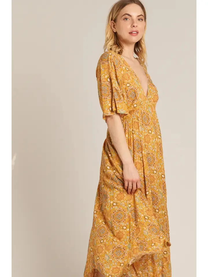 Kimono Maxi Dress Print