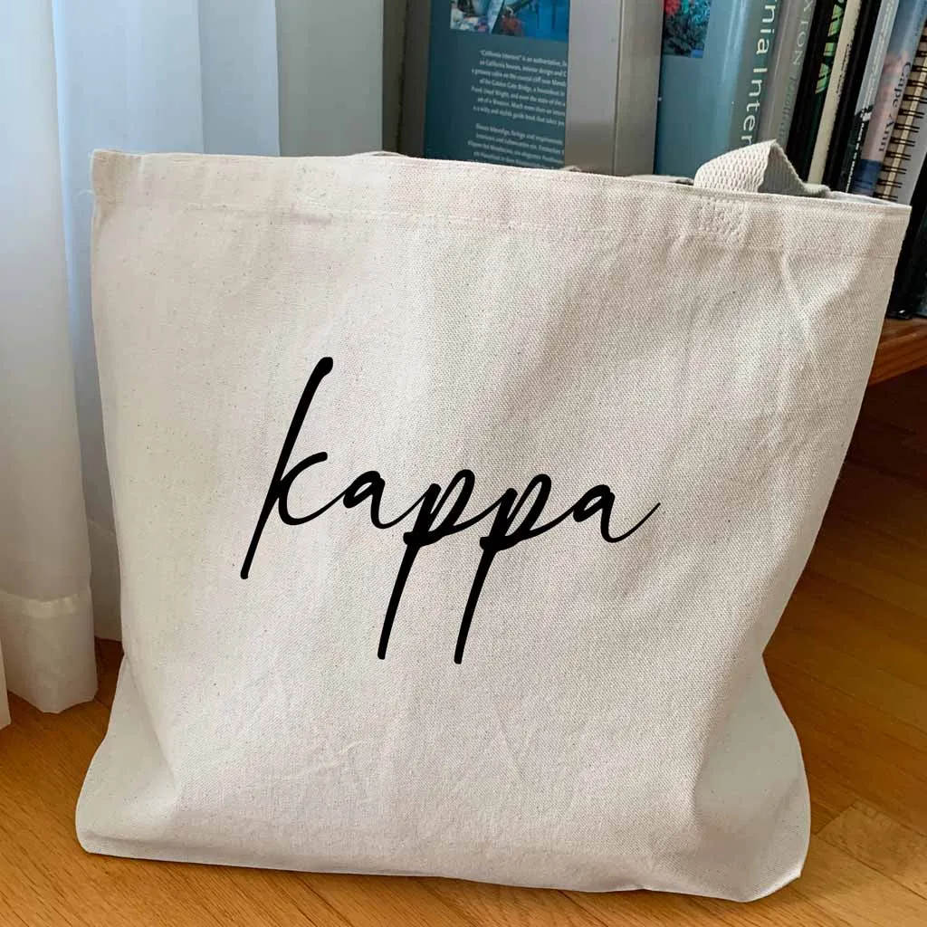 KKG Script Writing Nickname Tote Bag