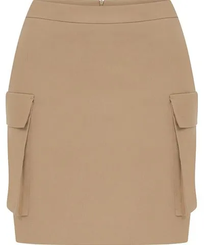 La Loune Women's Neutrals Cleo Camel Mini Skirt