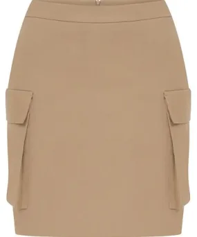 La Loune Women's Neutrals Cleo Camel Mini Skirt