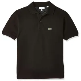 Lacoste Boys Short Sleeve Classic Pique Polo Shirt (Black)