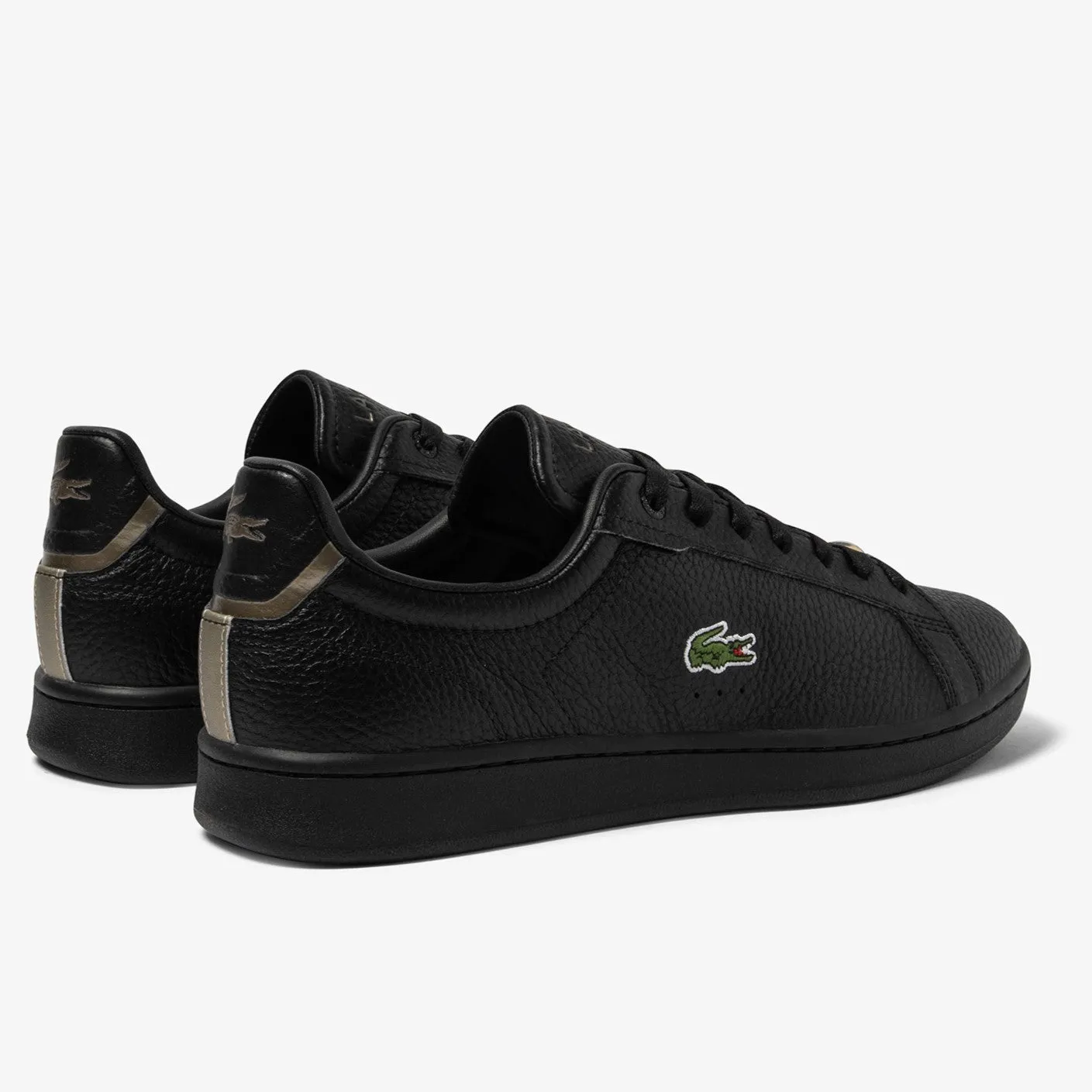 LACOSTE Carnaby Pro Leather Sneakers for Men - Black/Black