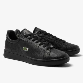 LACOSTE Carnaby Pro Leather Sneakers for Men - Black/Black