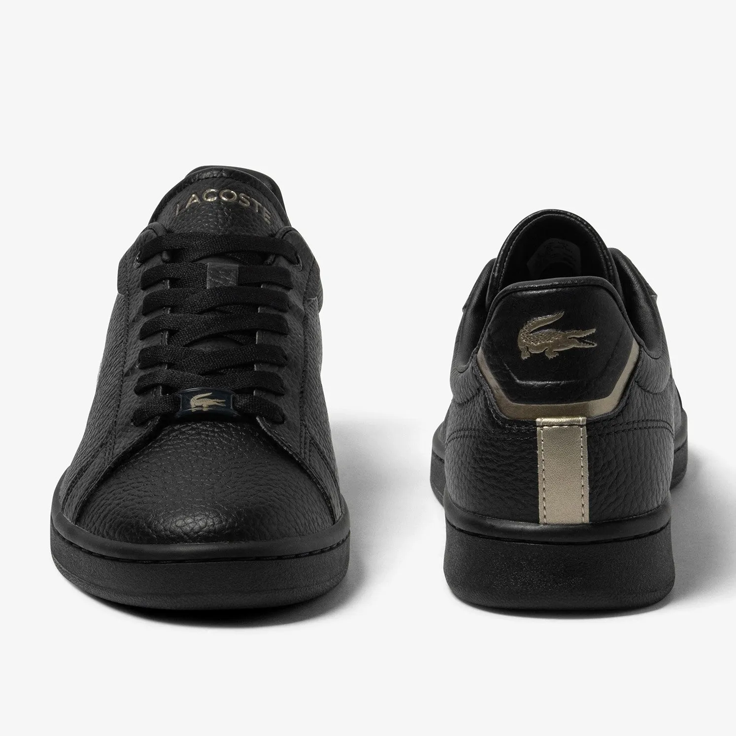 LACOSTE Carnaby Pro Leather Sneakers for Men - Black/Black