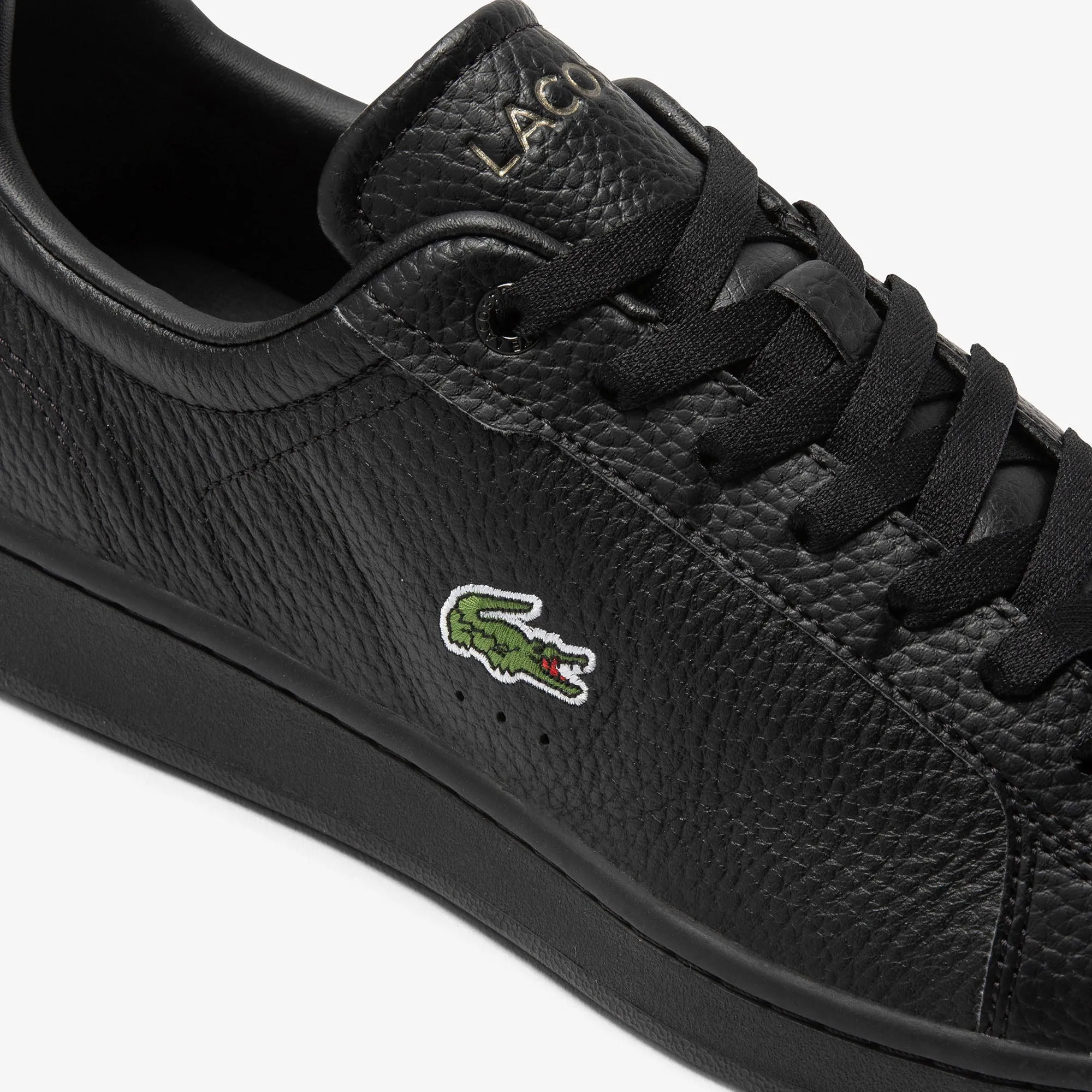 LACOSTE Carnaby Pro Leather Sneakers for Men - Black/Black