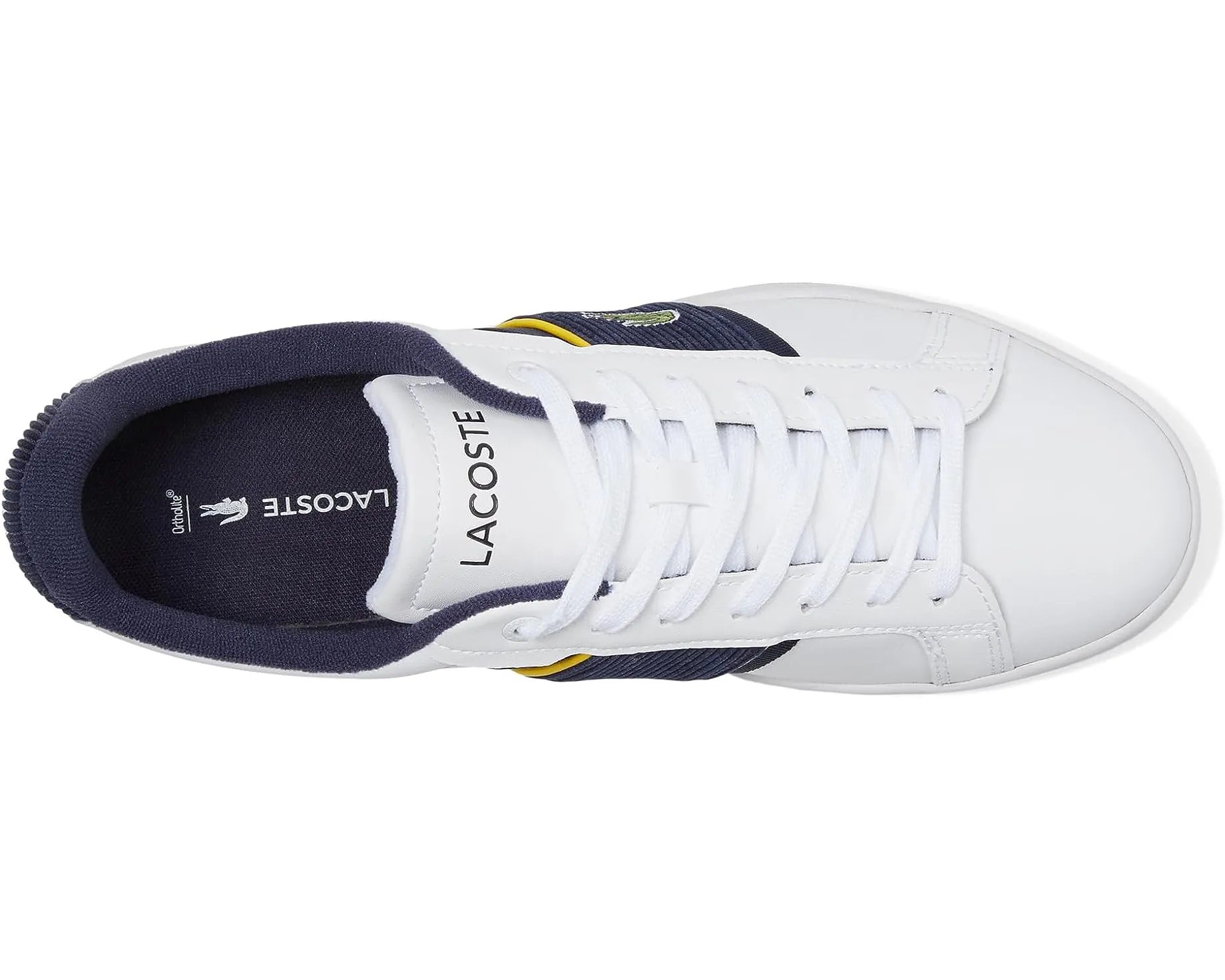 LACOSTE Carnaby Pro Leather Sneakers, Men's White/Navy - Buy Now