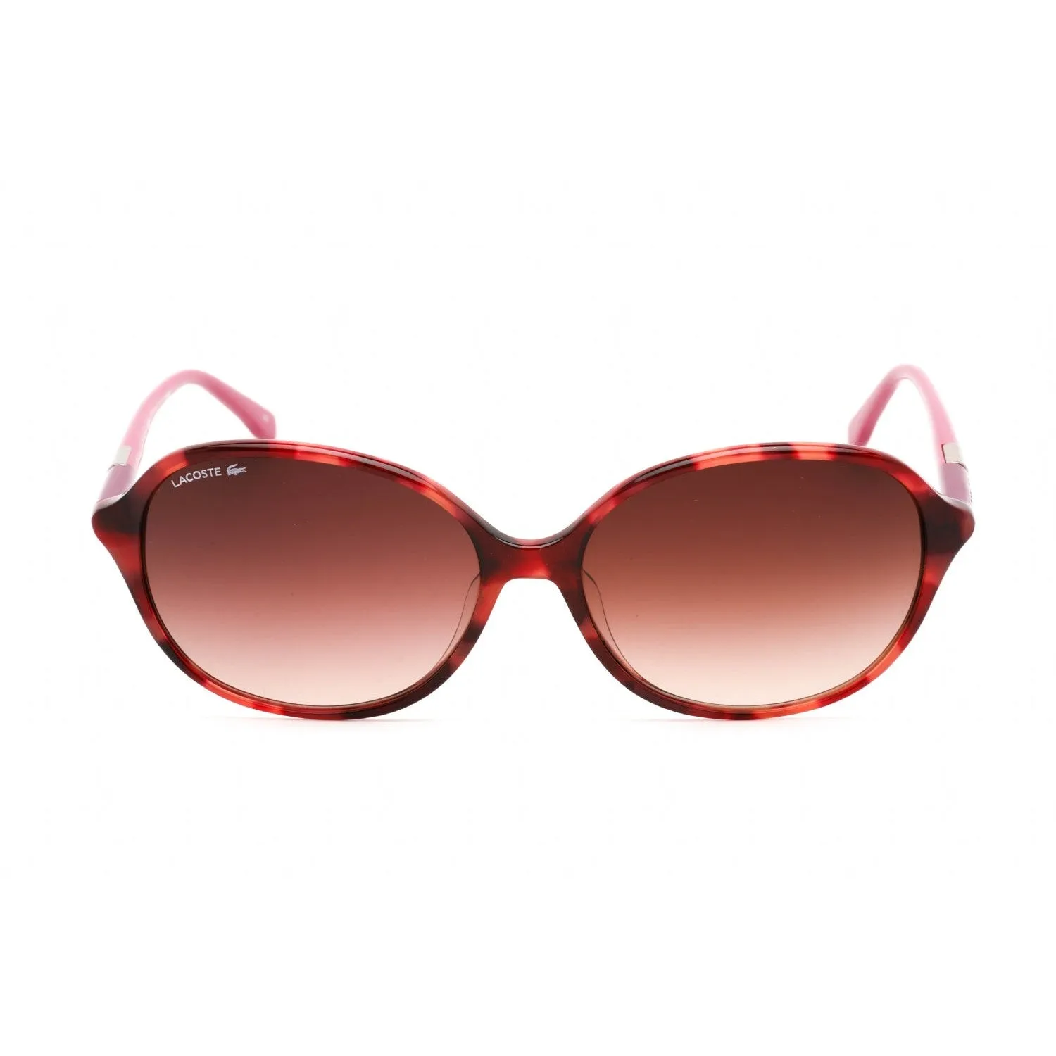 Lacoste L854SA Pink Havana / Brown Gradient Sunglasses for Women.