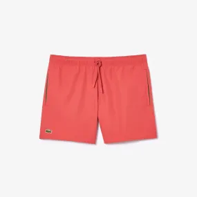 Lacoste - Lightweight Solid Pink Swim Shorts