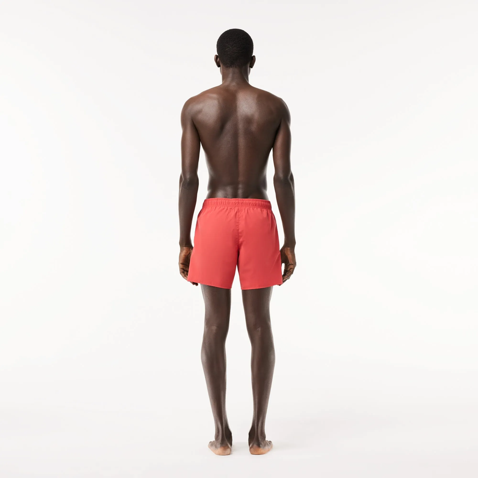 Lacoste - Lightweight Solid Pink Swim Shorts