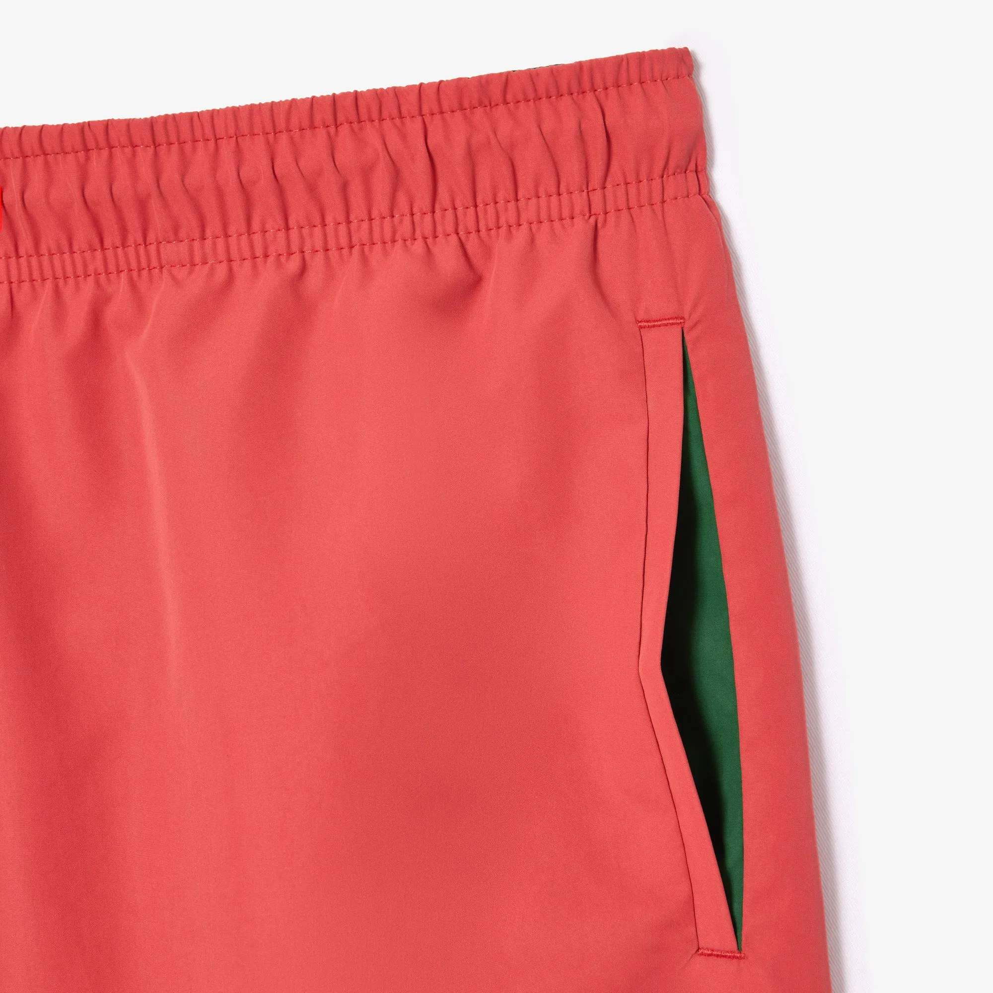 Lacoste - Lightweight Solid Pink Swim Shorts