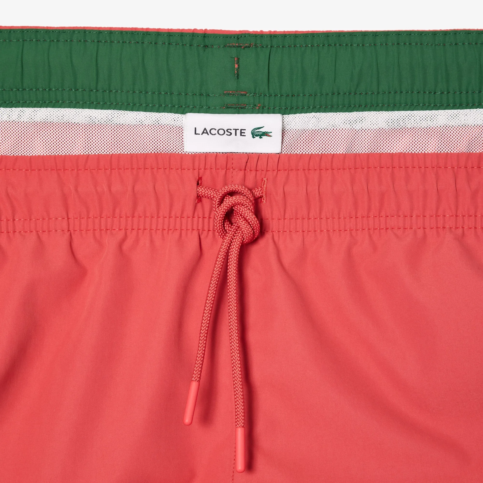 Lacoste - Lightweight Solid Pink Swim Shorts