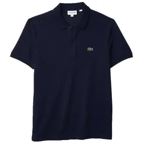 Lacoste Men’s Classic Pique Slim Fit Short Sleeve Polo Shirt (Navy Blue)