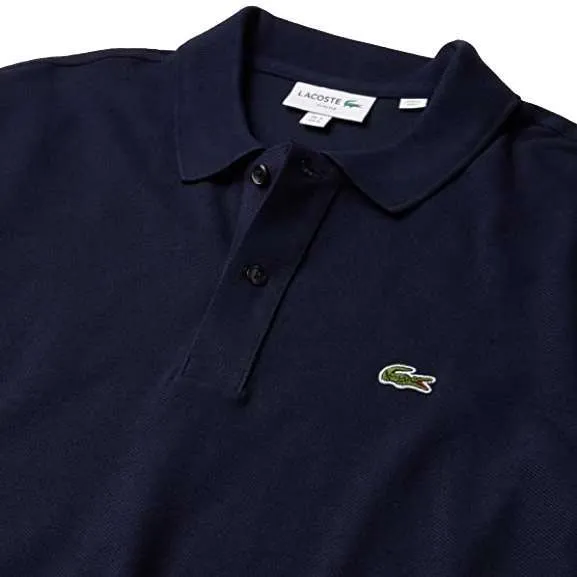 Lacoste Men’s Classic Pique Slim Fit Short Sleeve Polo Shirt (Navy Blue)