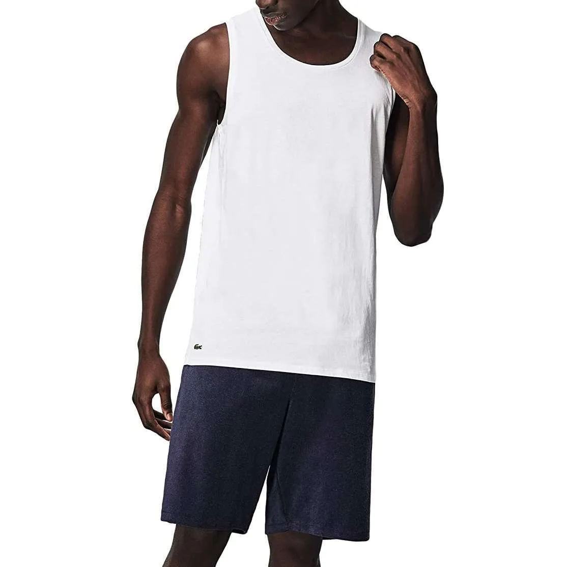 Lacoste Men’s Sleeveless Slim Essential T-Shirt 3pk – White