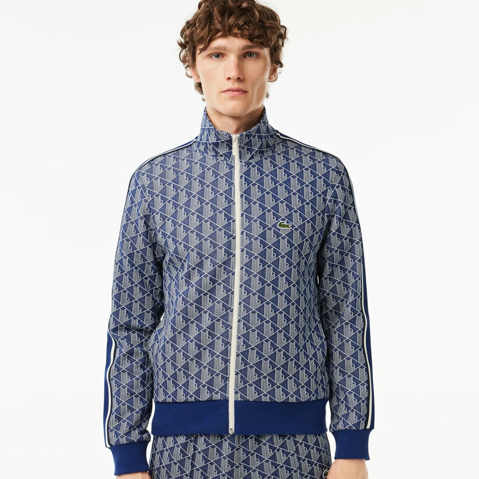 LACOSTE Men's Paris Monogram Zip Sweatshirt