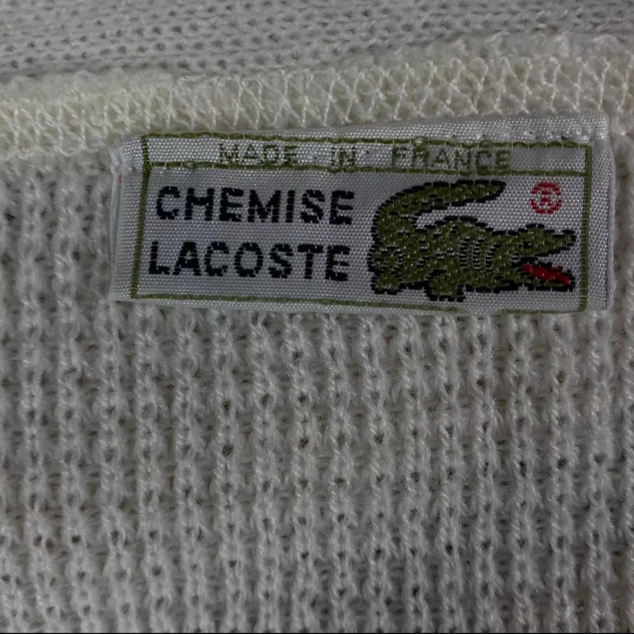 Lacoste Men's White and Cream Cardigan