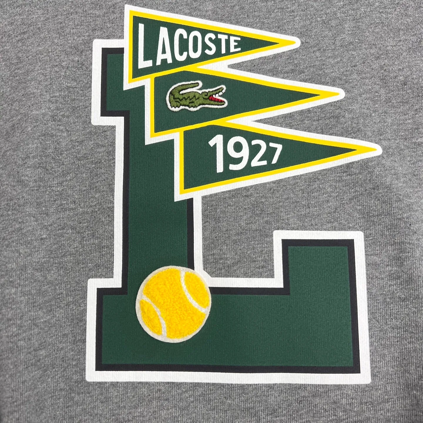 LACOSTE Pennants L Badge Fleece Sweatshirt - Cotton.