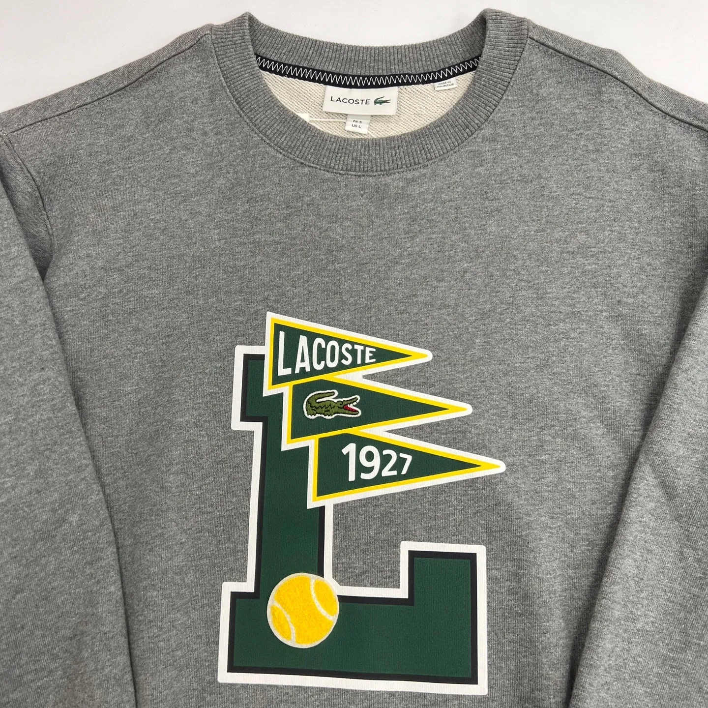 LACOSTE Pennants L Badge Fleece Sweatshirt - Cotton.