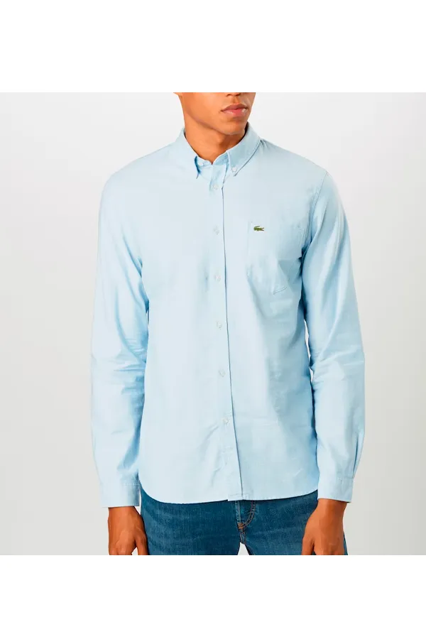 Lacoste Pocket Shirt - Sky Blue - Logo - Buy Online - Free Shipping