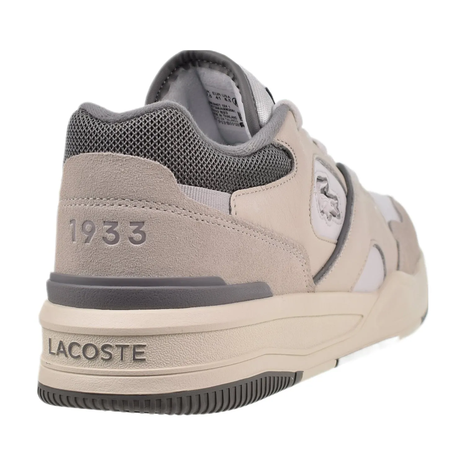 Lacoste White-Grey Lineshot Leather Men's Shoes