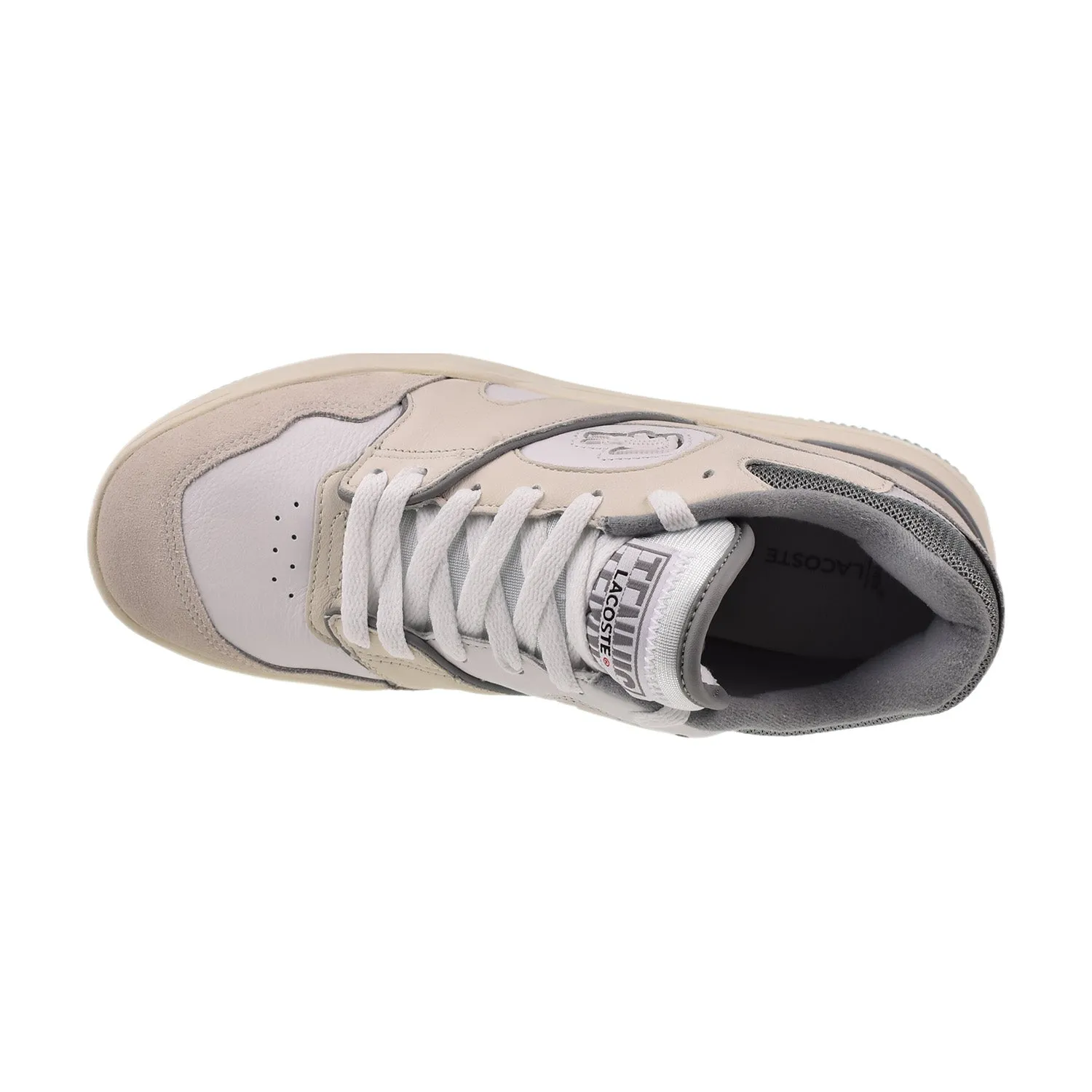 Lacoste White-Grey Lineshot Leather Men's Shoes