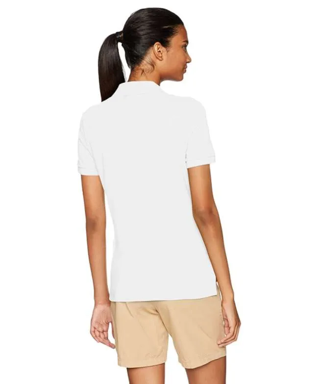 Lacoste Women’s Classic Fit Short Sleeve Petit Piqué Polo (White)