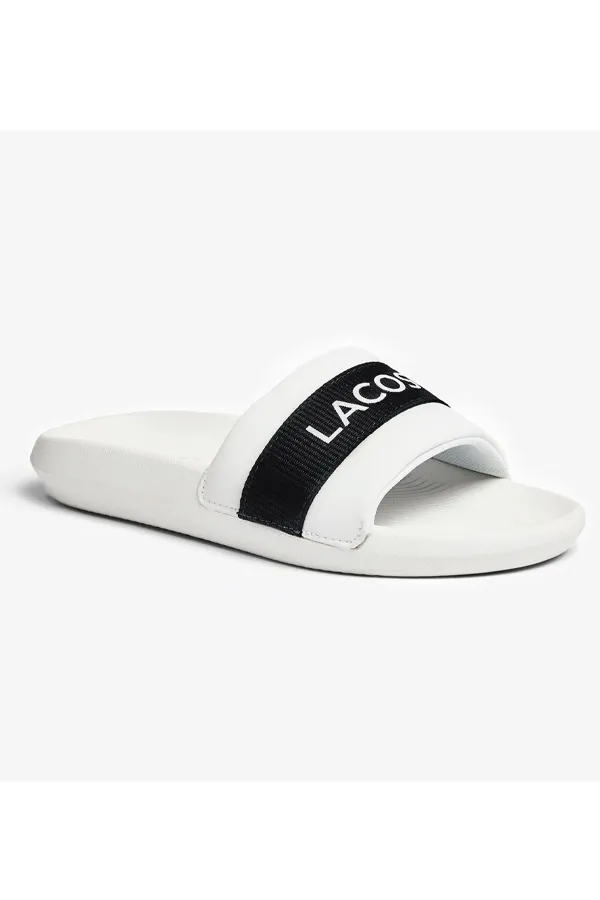 Lacoste Women's White Logo Slides