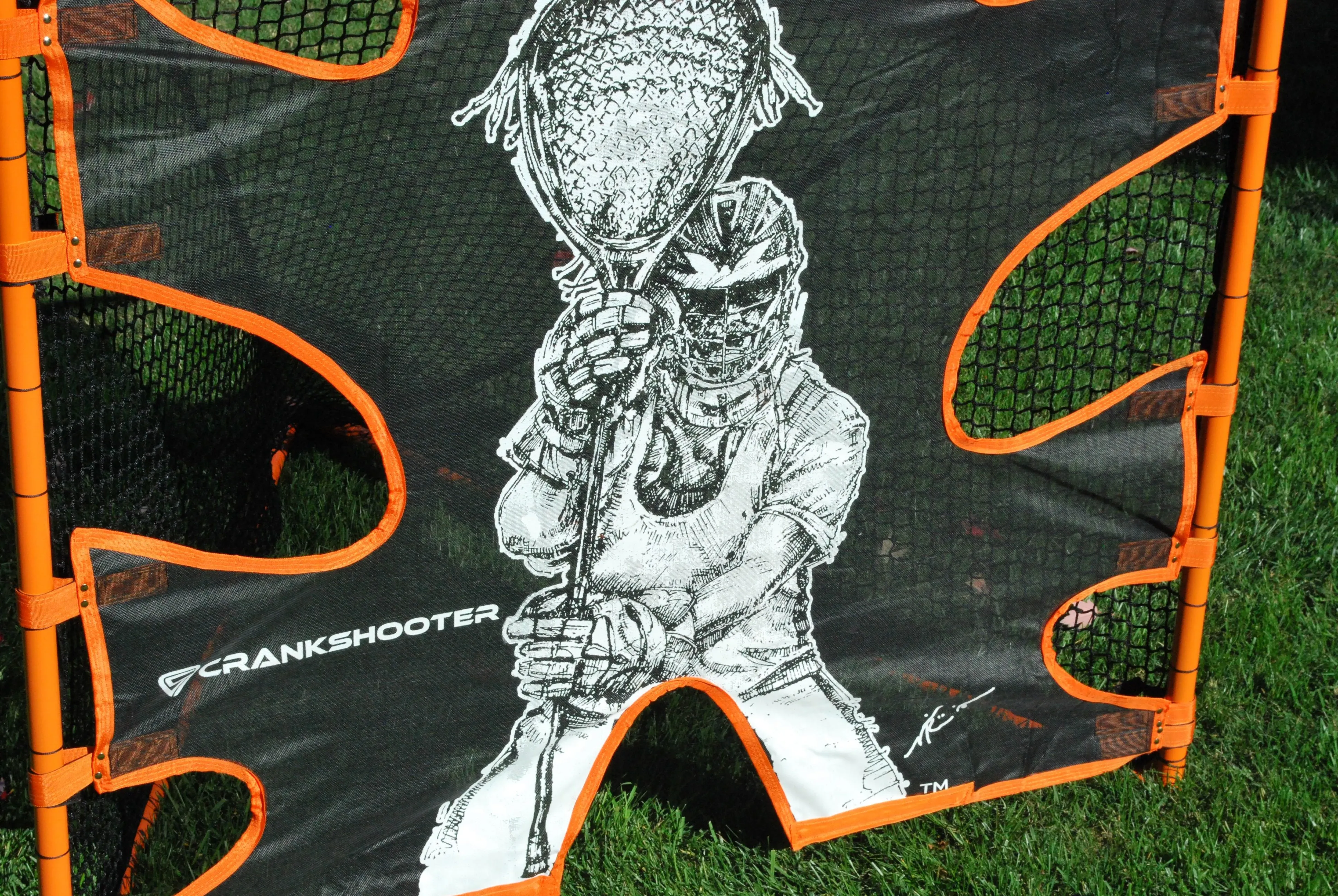 LAX PRO Bundle Kit - Tournament 6x6x7 Goal, 5mm Net, Shot Trainer, and 1 Dozen White Game Balls.