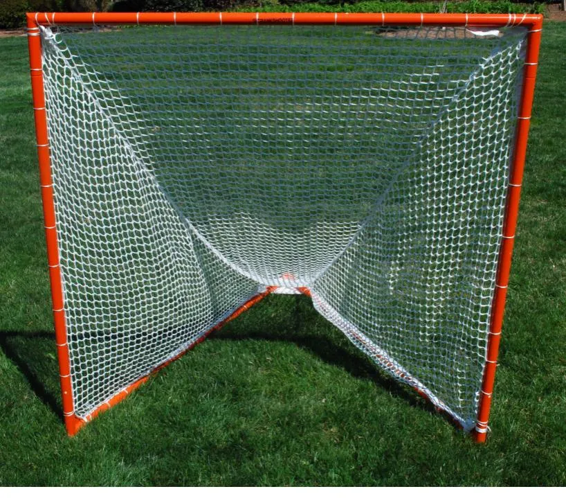 LAX PRO Bundle Kit - Tournament 6x6x7 Goal, 5mm Net, Shot Trainer, and 1 Dozen White Game Balls.