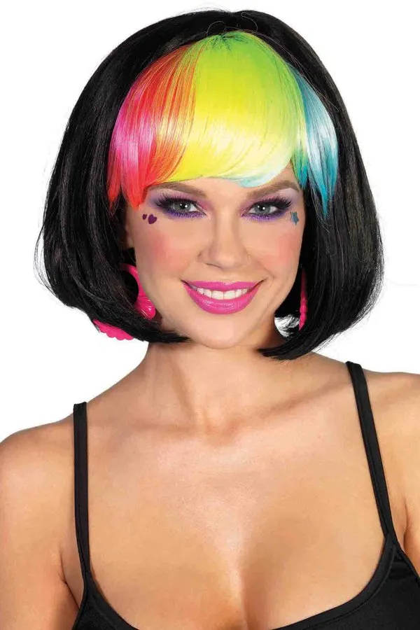 Leg Avenue Pop Rainbow Bang Bob Wig