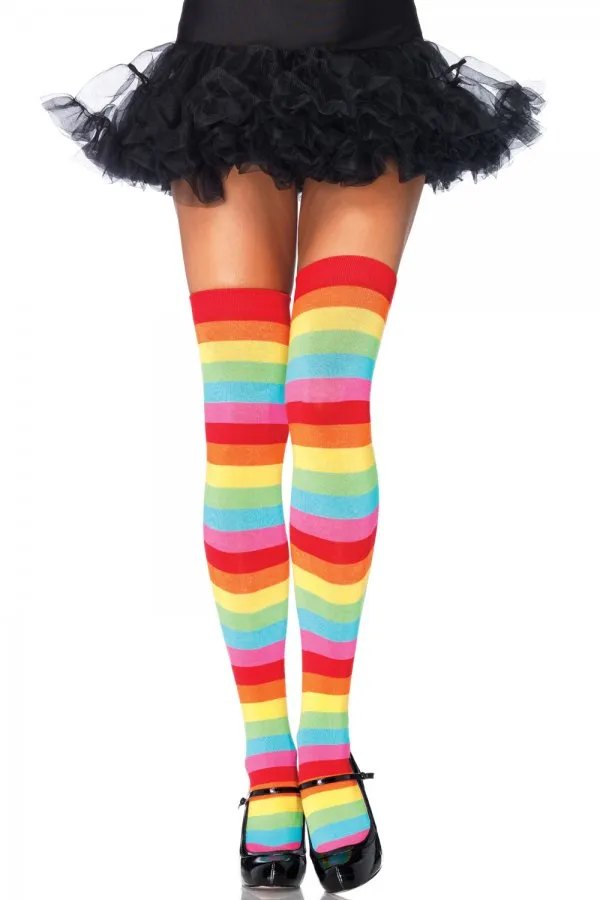 Leg Avenue Rainbow Thigh Highs