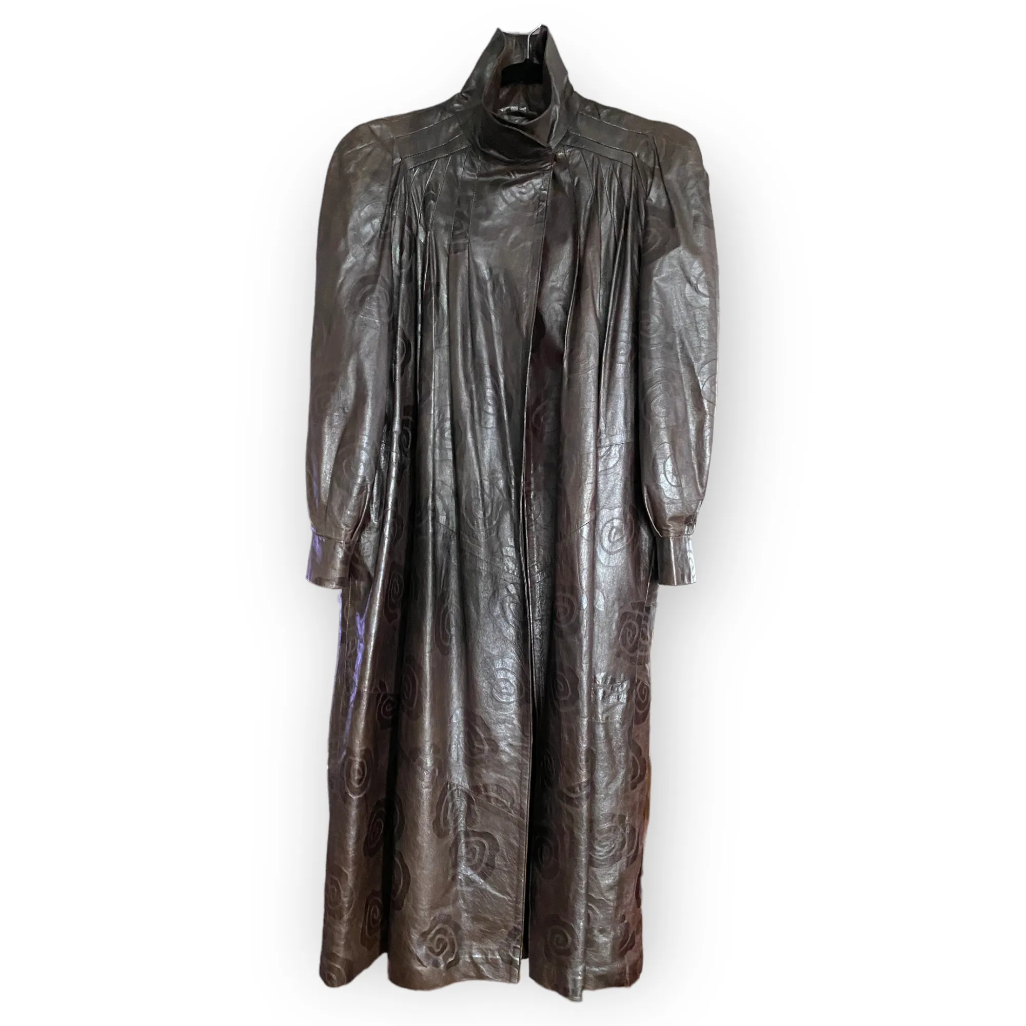 Lilli Rubin Pearlized Leather Coat - Embossed