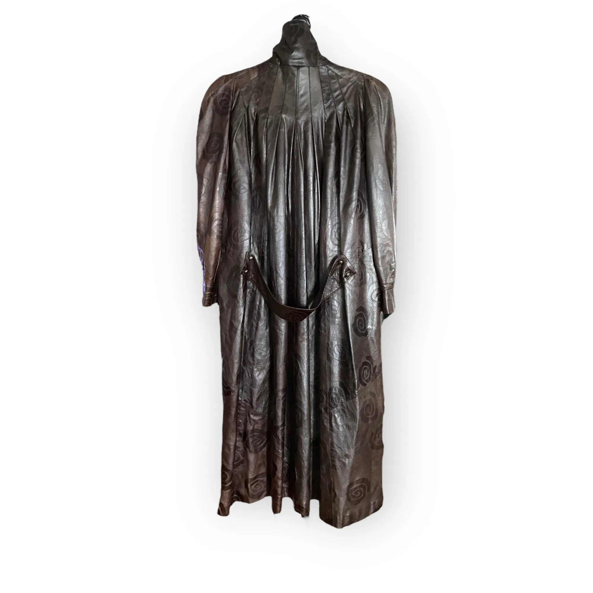 Lilli Rubin Pearlized Leather Coat - Embossed