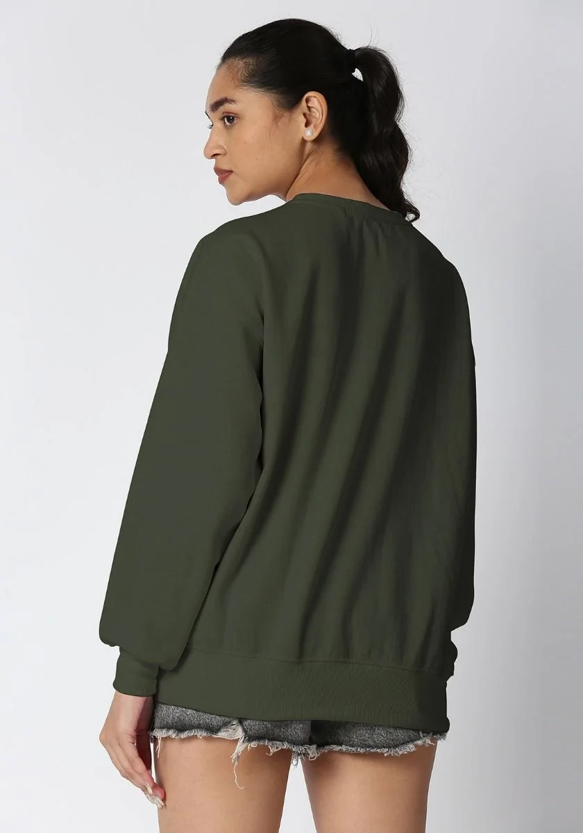 Lite Women Oversized Sweatshirt - Olive