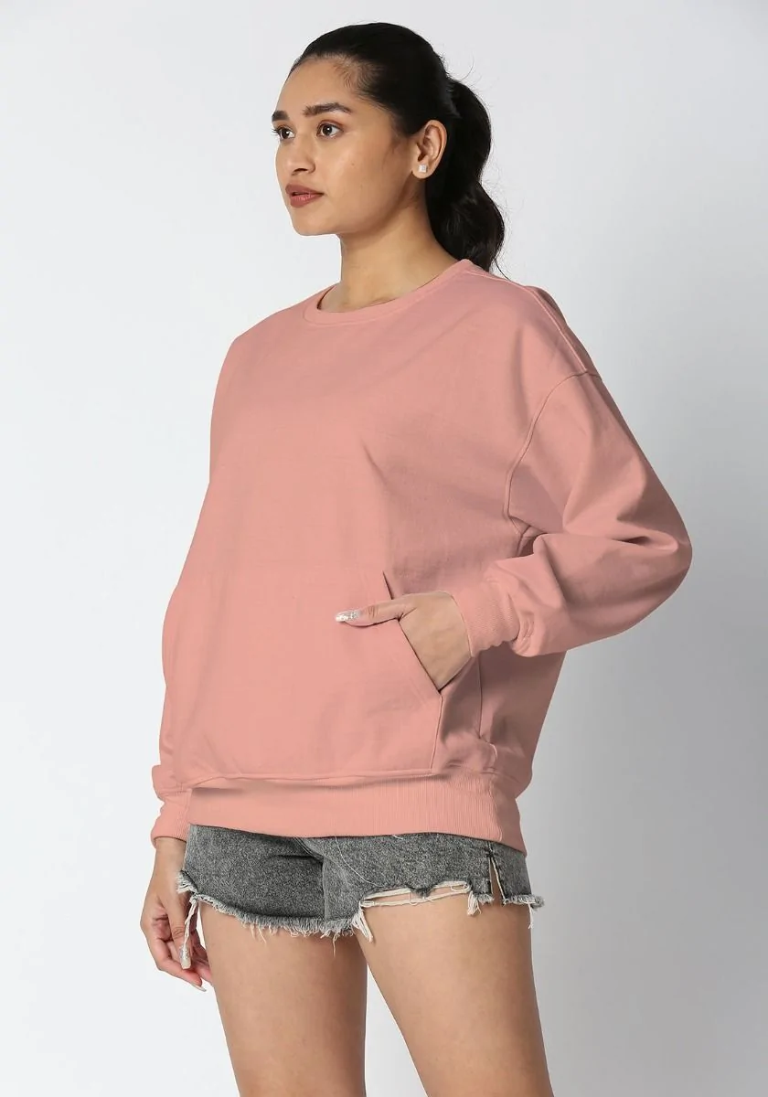 Lite Women Oversized Sweatshirt - Peach