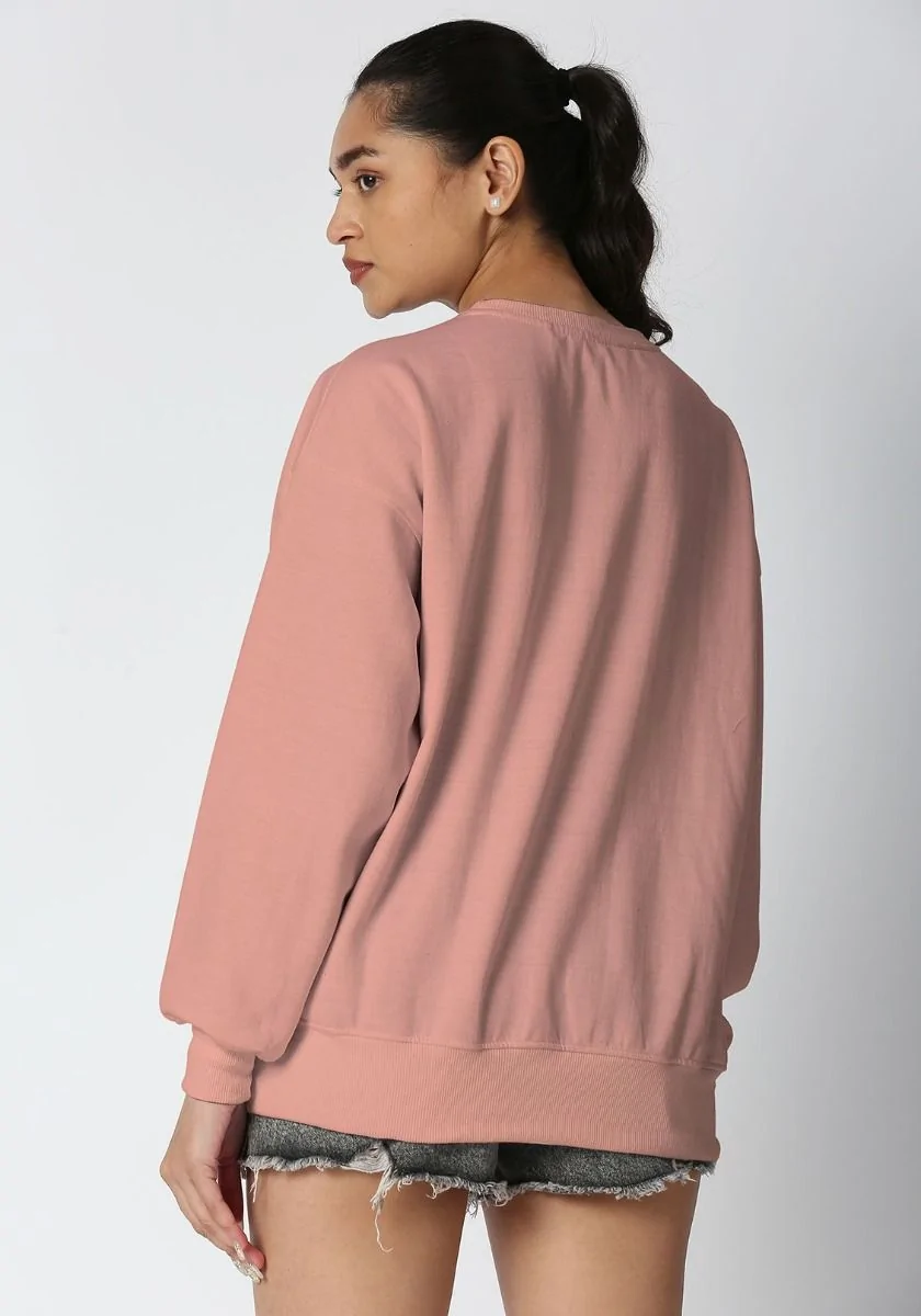 Lite Women Oversized Sweatshirt - Peach