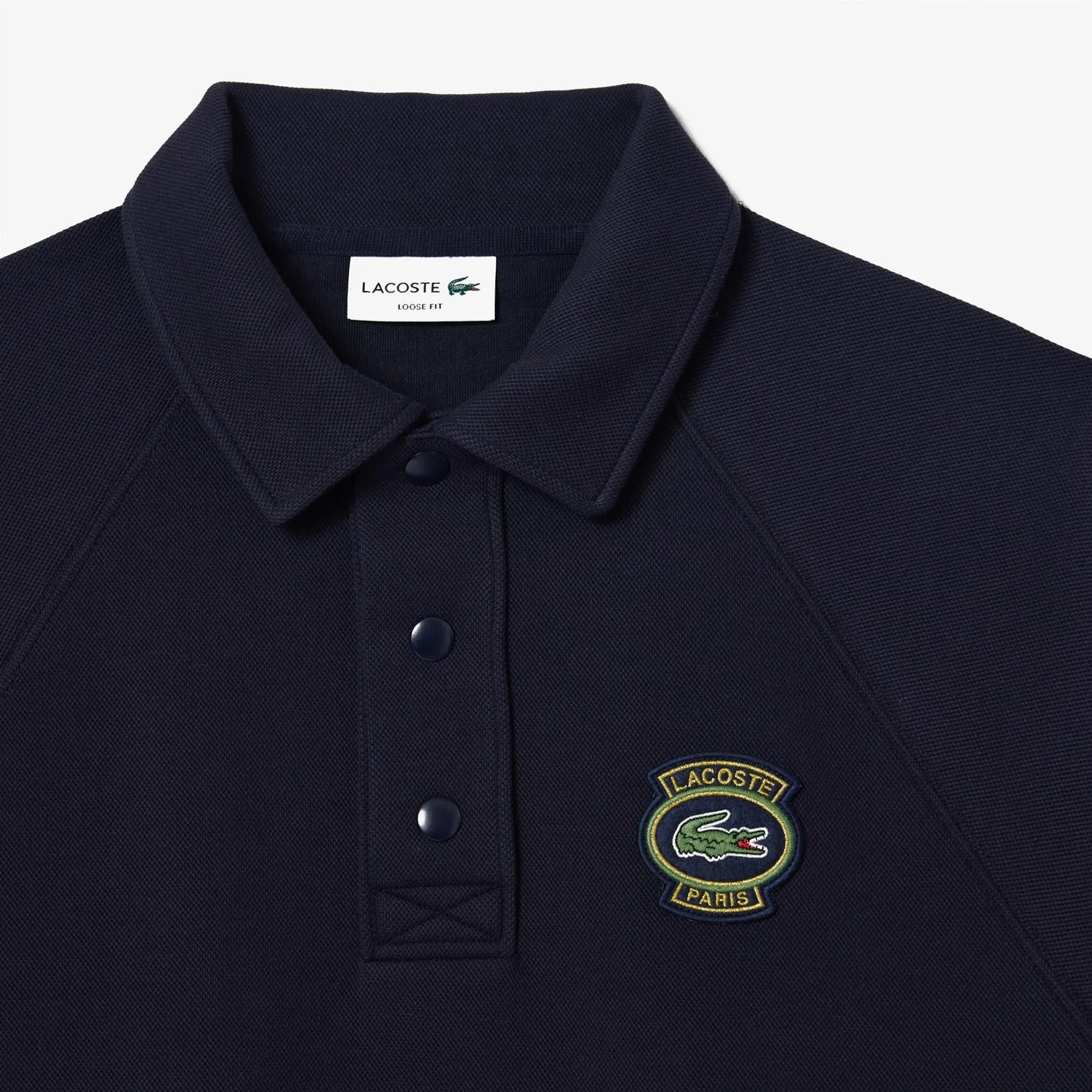 Loose Organic Cotton Polo Navy SS24